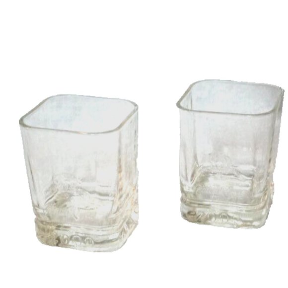 Crown Royal Whiskey Glasses 2 Embossed Logo 2000 collectable bar ware - Picture 2 of 5